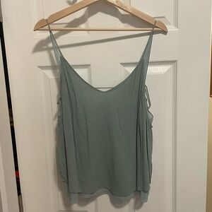 Free People Light Blue Turquoise Satin Cami